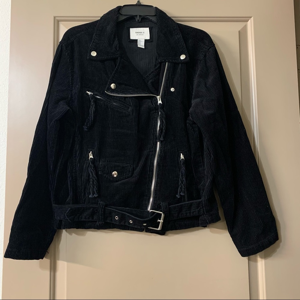 NWOT Forever 21 Corduroy Moto Jacket